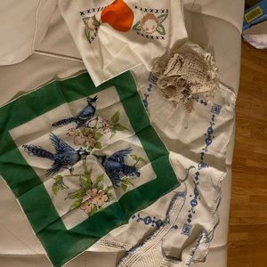 Vintage hankies and linen